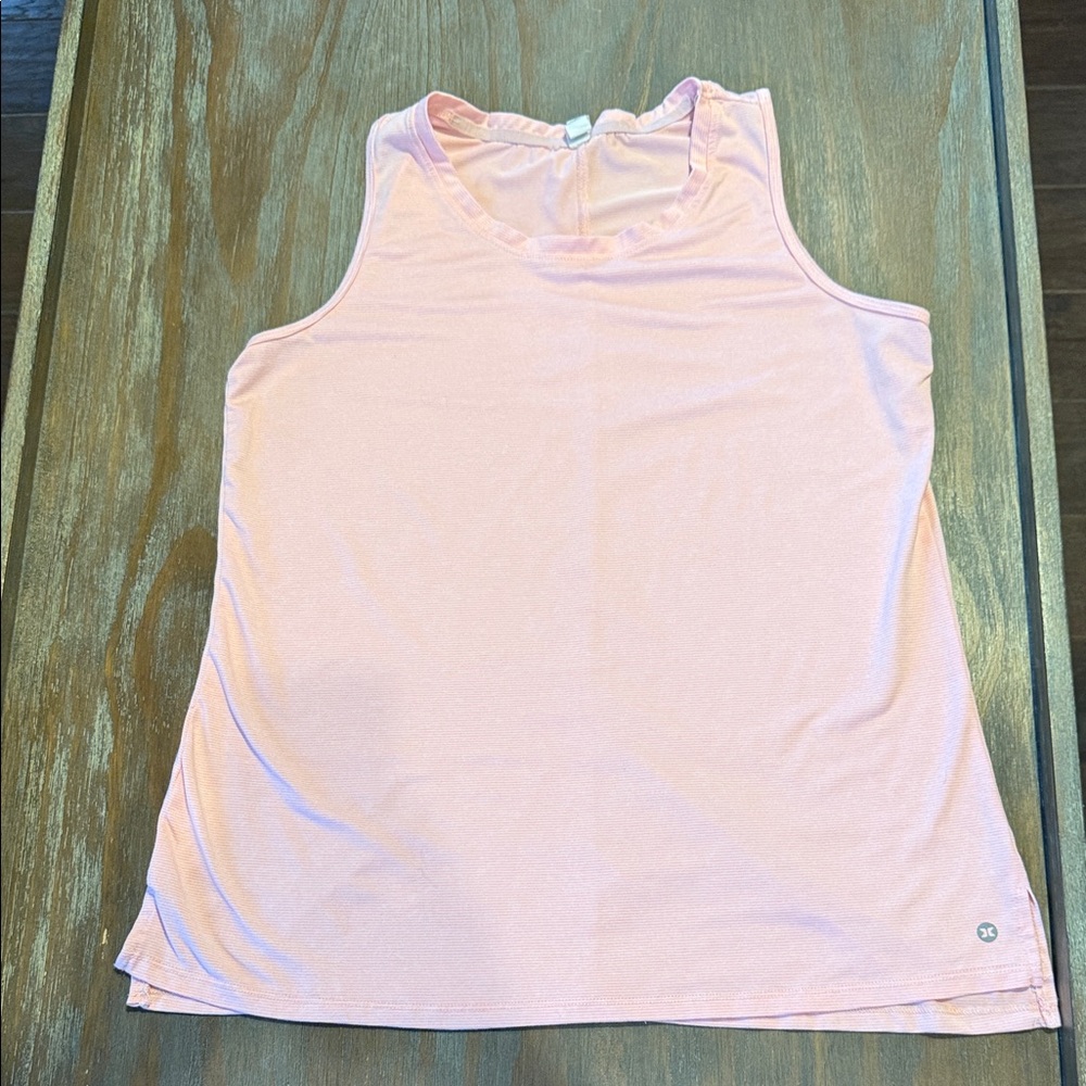 RBX Women's‎ Pink& White Striped Sleeveless Top Size Large